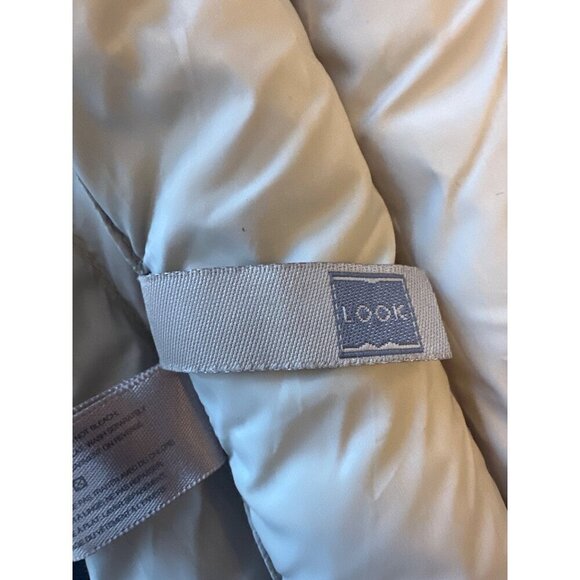 Look Quilted Beige Nylon Polyester Puffer Scarf One Size - Picture 2 of 4